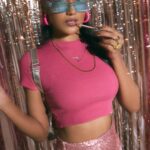 Crew Neck crop Top - pink