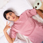 Oversized T-Shirt with pocket in Pink