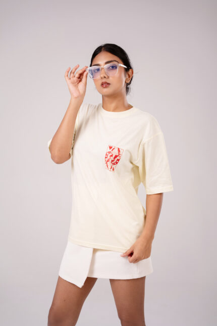 Queen of Hearts T-Shirt Yellow